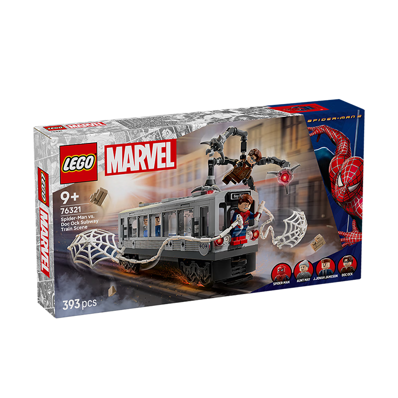 乐高（LEGO）积木超级英雄76321 蜘蛛侠大战章鱼博士儿童玩具礼物新年货装饰