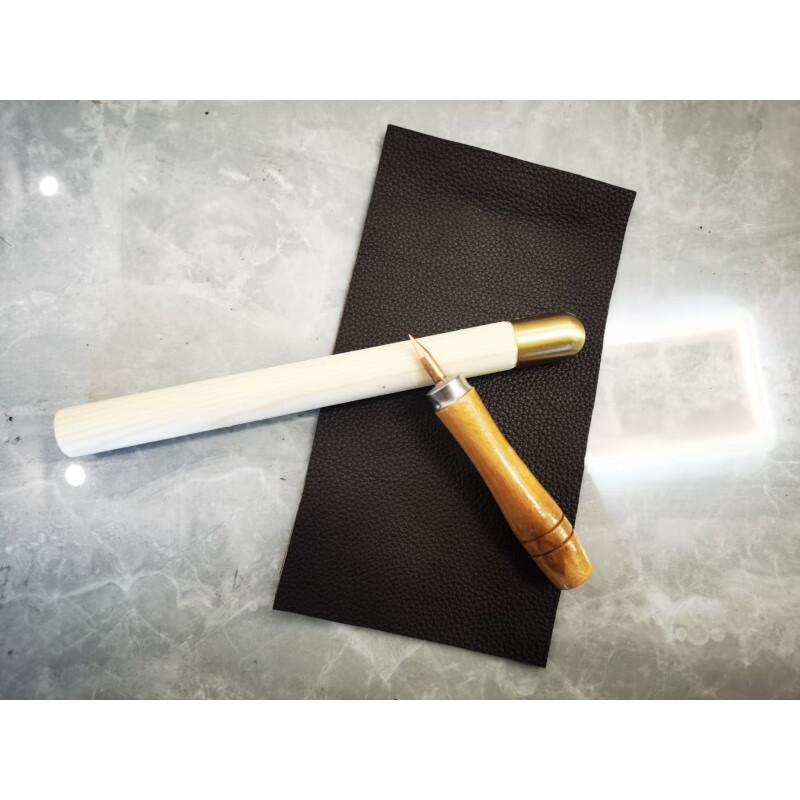 久聚和石器打制工具敲擊銅錘壓剝棒護手皮墊黑曜石打制石器新手三件套