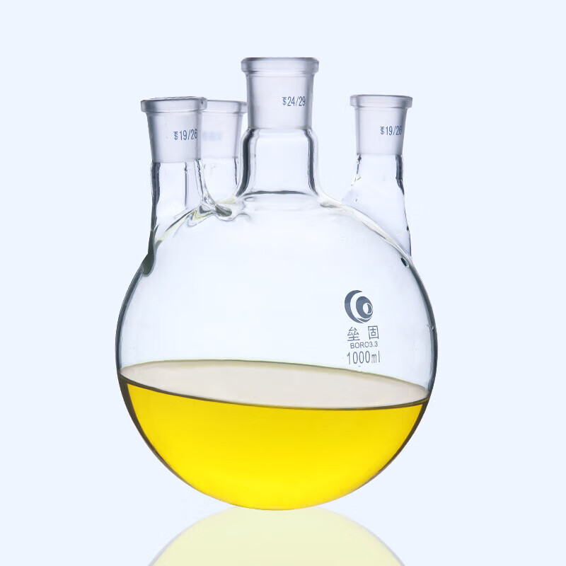 直四口烧瓶耐高温圆底反应瓶厚壁四颈烧瓶500/1000/2000/5000ml 250ml