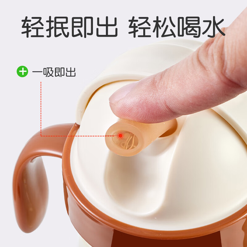 卡蜜迪（kamidi）儿童水杯夏季直饮吸管学饮杯1-3岁吸管宝宝水杯ppsu婴儿喝牛奶杯 直吸杯