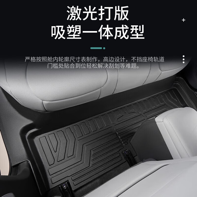 贝倍全适用于小鹏MONAM03专用全包围2024款内饰改装配件TPE汽车脚 单层TPE脚垫