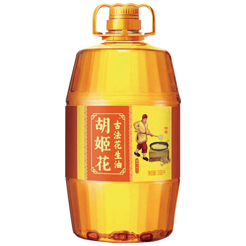 胡姬花食用花生油保障一級(jí)壓榨家用食用油商用炒菜油 1瓶
