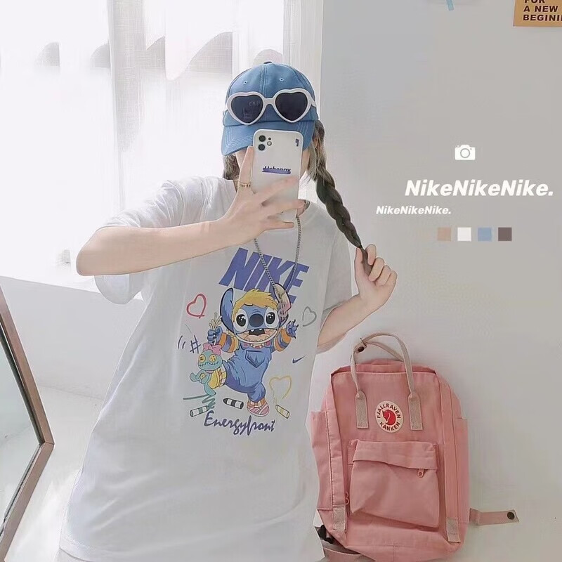 耐克白色220g nk史迪仔大图短袖 m 耐克m 推荐80