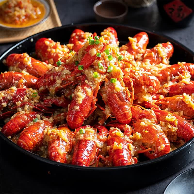 安井 小龙虾 麻辣小龙虾尾冷冻半成品蒜蓉虾加热即食麻辣小龙虾整虾 蒜蓉小龙虾700g*5盒【超值】