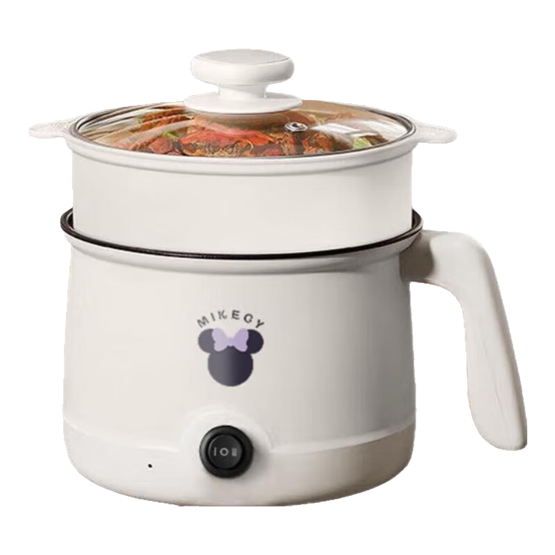 电煮锅电锅电炒锅多功能一锅宿舍电煮锅1-2人蒸煮一体 【清仓优惠】不锈钢内胆1.4L-单层