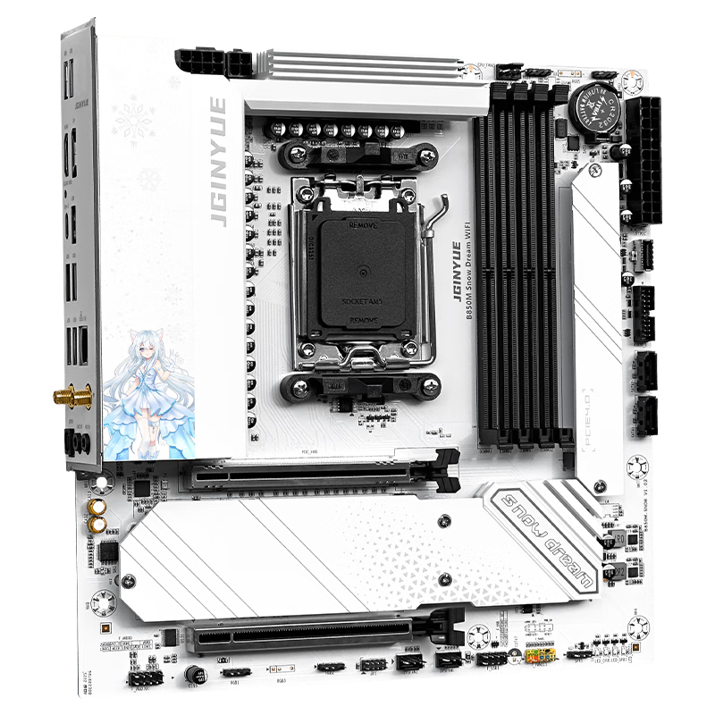 精粤 B850M SNOW DREAM WIFI6E DDR5 图 5