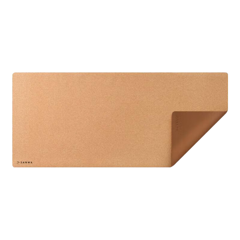 SANWA SUPPLY��ľƤ��˫������ 2way��ߴ����� ������ĥ˫����� ��Ϸ�칫���� ����ˮ 900*400mm ��ɫ ����ľ+Ƥ�