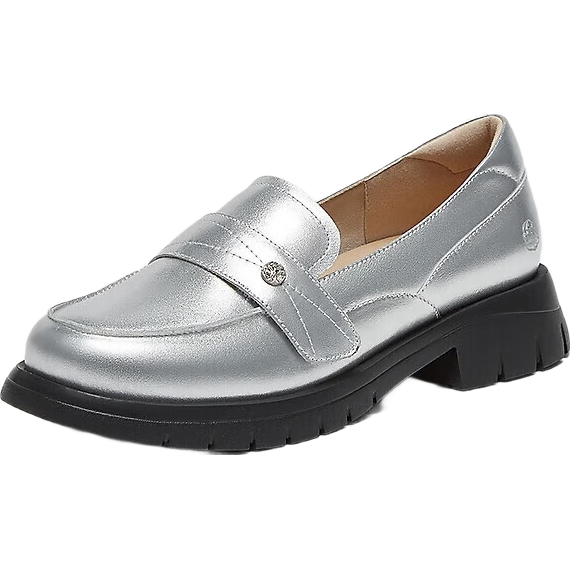 圣伽步(SKAP)樂(lè )福鞋女士豆豆一腳蹬百搭休閑單鞋