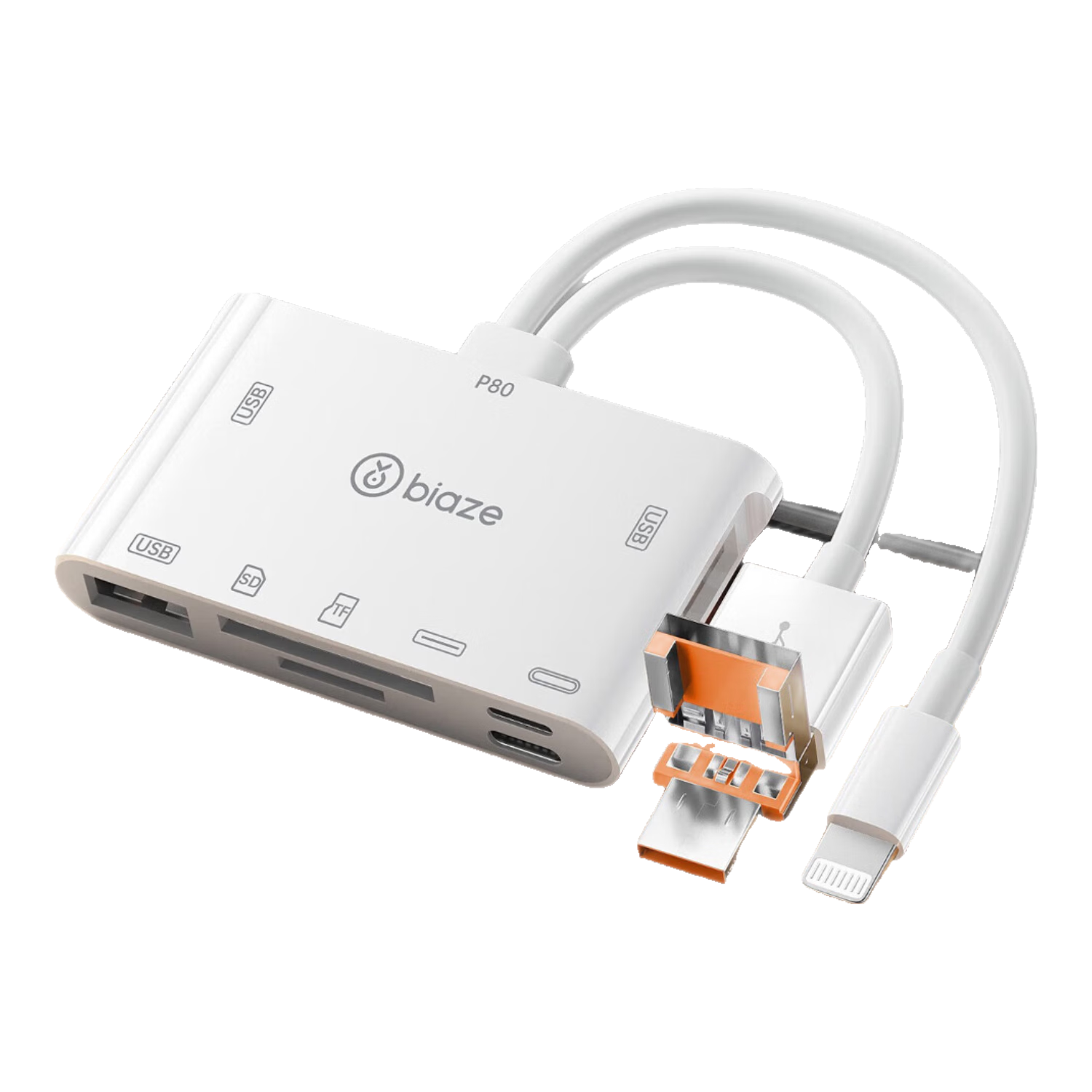 ������ƻ��16�ֻ������� Type-C/USB/ƻ��תSD/TF������ ����iPad��Ϊ�ֻ�����ʼǱ�OTG����ɹ��� P80