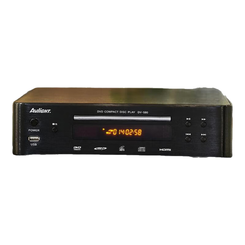 ���ˣ�Avlight��DV580�߼�HIFI������ CD���Ż� ���ù��̲����� Ӱ���� ֧��CD/VCD/DVD/USB���� ������DV580����CD���Ż���