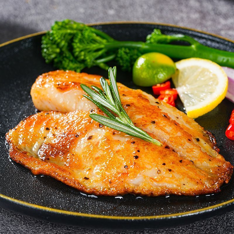 顶吉渔鱼排低脂高蛋白罗非新鲜无骨腌制鱼片正品儿童懒人健身轻食 黑椒5包+蒜香5包【90gX10包】