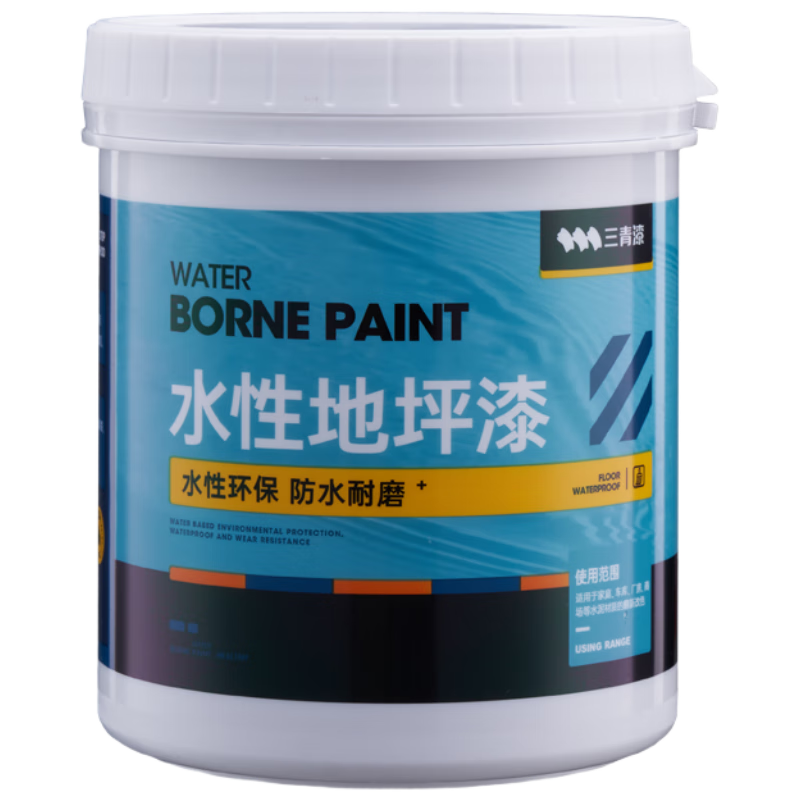 三青地坪漆室内水泥地面专用地板漆水性家用室内外水泥地地坪漆防水防滑 浅灰色1KG