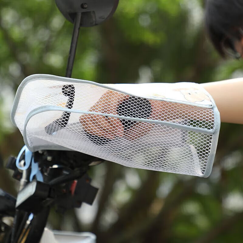 【精选直发】夏季电动车防晒手套遮阳透气防水手把套电瓶摩托车把 防晒手套 cute羊