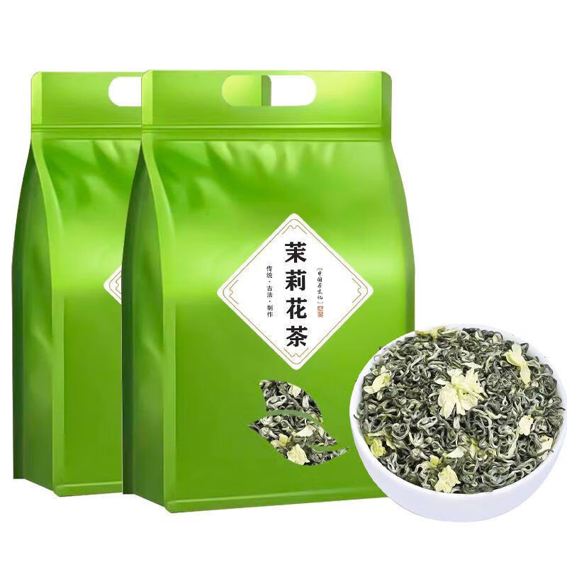 柏趣轩 茉莉花茶2025茉莉飘雪新茶浓香型花草茶 茶叶袋装耐泡散装500克