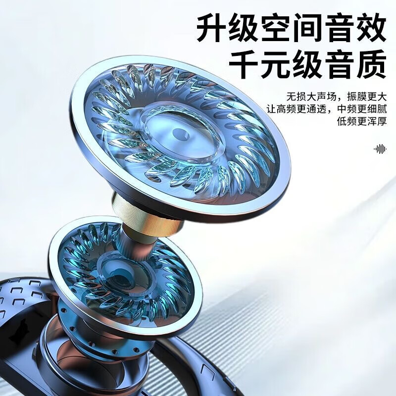 鑫羽音【甄选好物】【100万+】新款无线蓝牙耳机不入耳气骨传导耳挂式超 黑+超长续航+超清通话 蓝牙通用
