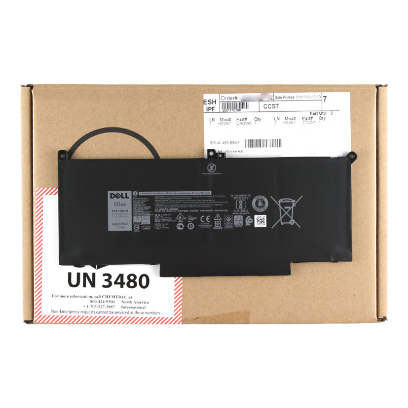 ������DELL�� ԭװ�ʼǱ����Latitude 7280 7380 7480 Latitude 7290 7390 7490����ӵ��4о60Wh F3YGT Latitude 7280 7380 7480