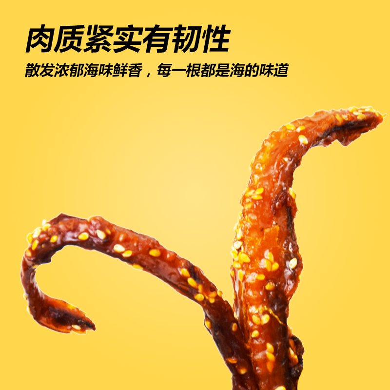 遼海拍1發(fā)3香辣龍頭魚柳80g/袋海鮮零食即食辣味大連特產(chǎn) 勁辣魚柳80g