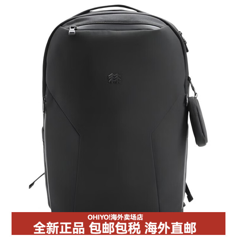 KOLON SPORT可隆通勤防泼水耐磨大容量多功能尼龙双肩包常规男女同款情侣款黑 黑色