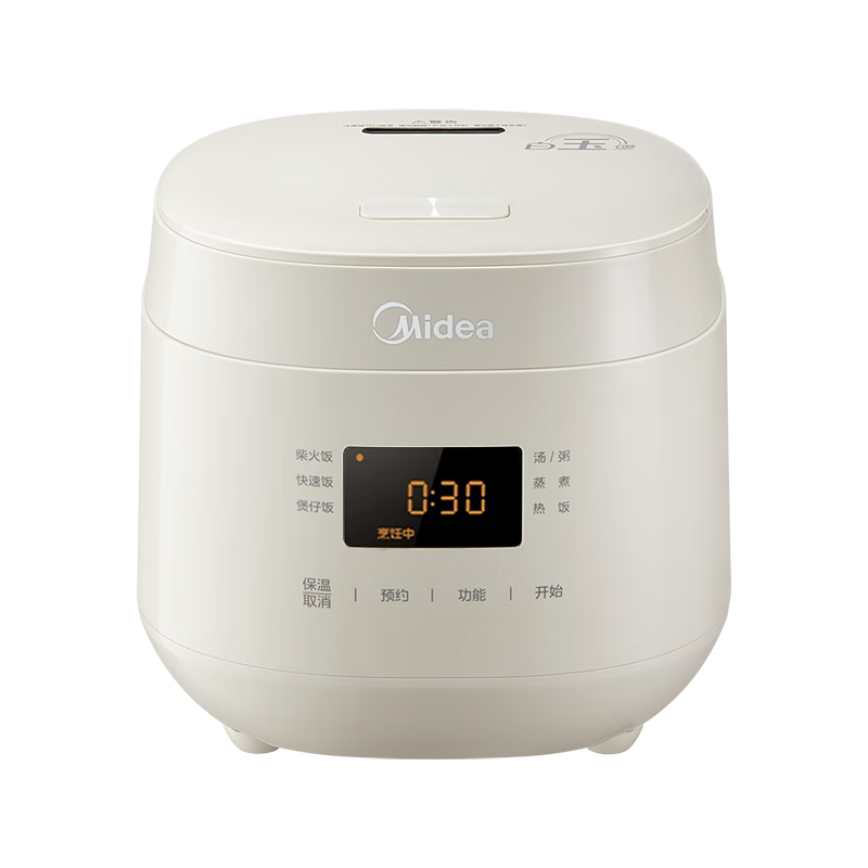 美的（Midea）电饭煲电饭锅小型迷你家用1-2人小容量智能预约多功能微压煲汤小米粥1.8L小饭煲品牌官方RC182