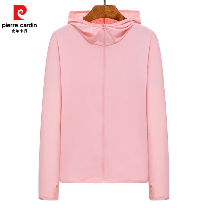 皮尔卡丹防晒衣夏季新款男女户外防紫外线透气皮肤衣钓鱼防晒服外套男女 银灰【男款】 XL