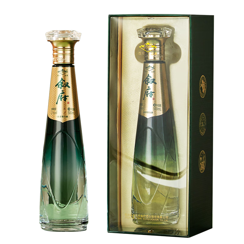 叙府 经典10 浓香型白酒 52度 500ml 单瓶装 纯粮食酒 年货节送礼