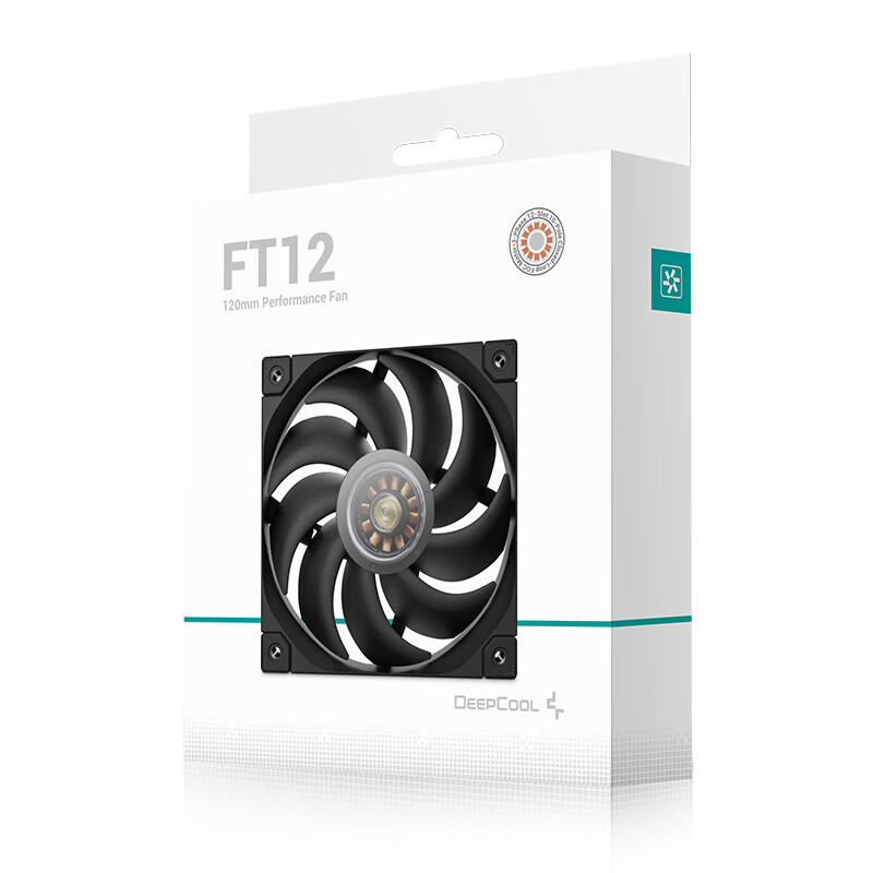 九州风神（DEEPCOOL）FT12风扇4pin调速安静低噪风量风压性能机箱散热12cm风扇 FT12黑色风扇【无光单包】