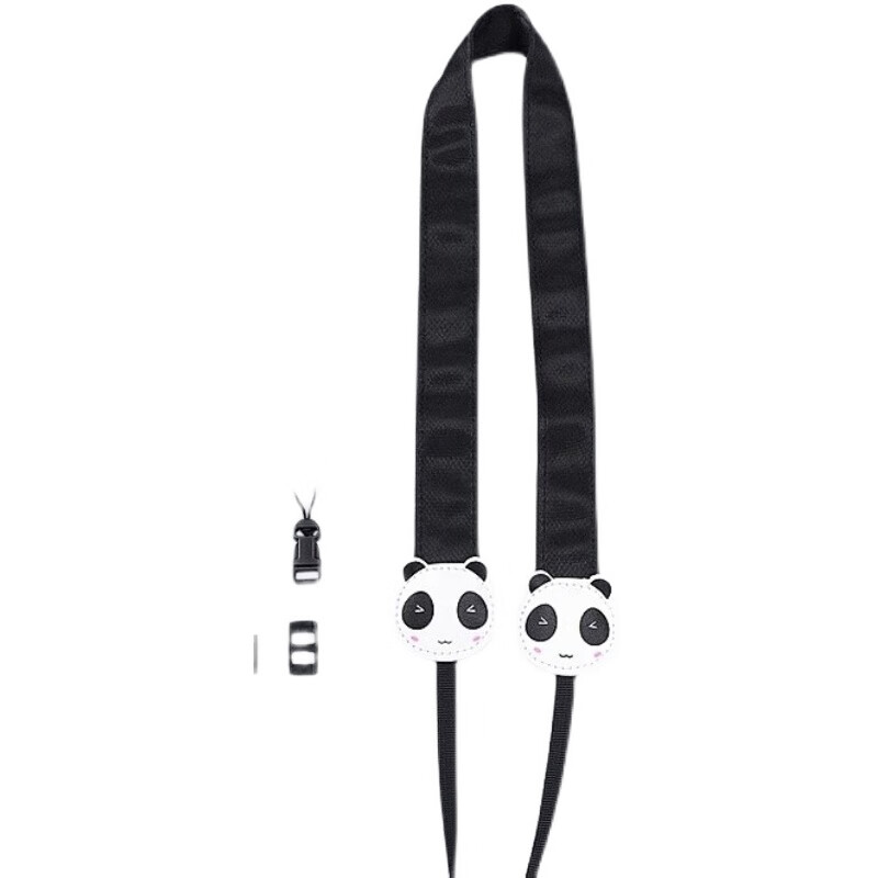 埠帝相机腕带手腕带快拆微单手绳肩带适用佳能索尼富士微单反肩带斜挎快挂脖绳相机配件 小熊猫肩带（带快拆）