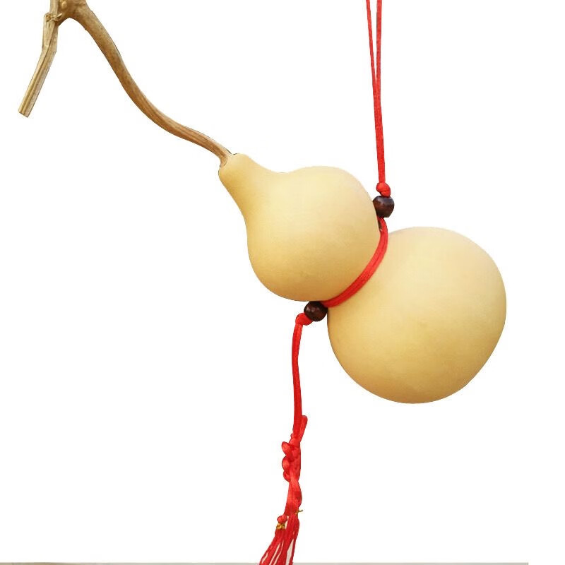 天然葫芦风水挂件客厅招财大号镇宅摆件带龙头居家办公文玩小葫芦 46至49厘米有龙头品相好 摆件送底座五帝钱