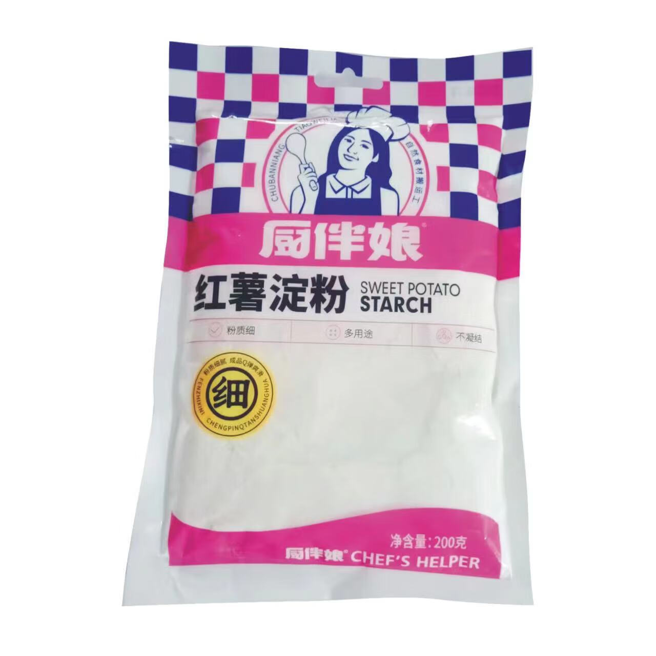 廚伴娘紅薯淀粉家用燒菜面食腌肉廚房配料粉質(zhì)細(xì)膩 紅薯淀粉200克*5袋