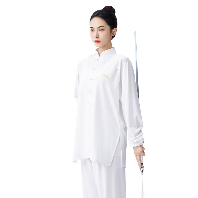 李寧太極服男女夏季八段錦練功服套裝高端太極拳中國風(fēng)武術(shù)表演服 3XL