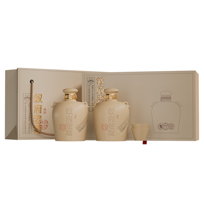 敘府 陶藏 濃香型白酒 52度 500ml*2瓶 禮盒裝 內(nèi)含酒具  中秋節(jié)送禮