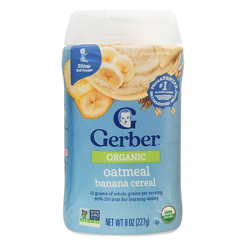 嘉宝（GERBER）新品嘉宝配方米粉A2β-酪蛋白益生菌高铁婴儿米粉营养好吸收 2段有机高铁香蕉燕麦米粉