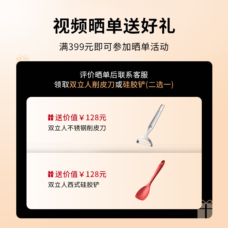 双立人刀具套装家用菜刀切菜刀多用水果刀切肉刀4件套 青柠色