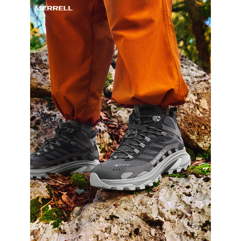 迈乐（Merrell）SPEED2GTX速徒户外越野跑男女防水抓地中帮徒步登山鞋 曜黑/J037501男) 40