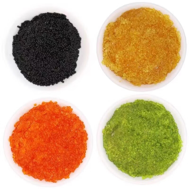 鱼籽寿司料理小粒鱼子酱调味多春鱼籽多省400g*20盒 红色400g【20盒】