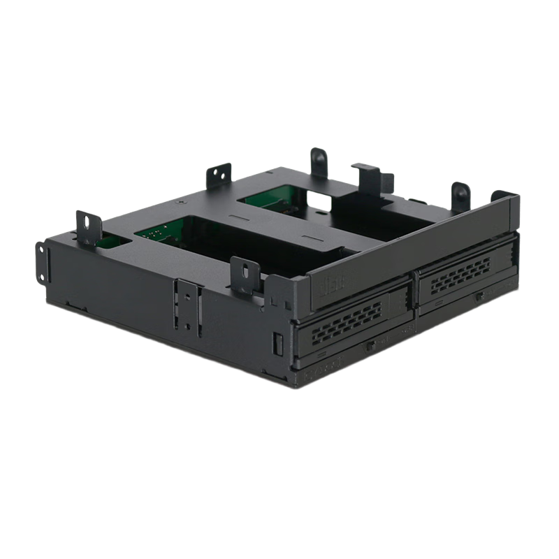 ICY DOCK 光驱位硬盘盒2盘位2.5英寸硬盘/薄型光驱DVD免工具热插拔MB732SPO-B 黑色