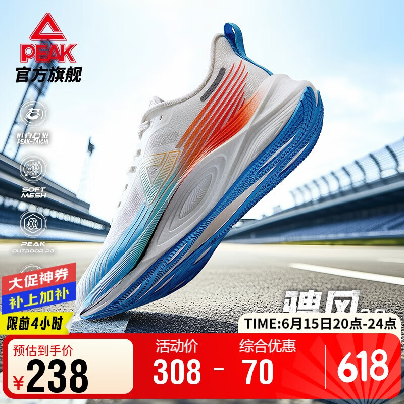 匹克态极骋风2.0跑步鞋男鞋夏季网面透气休闲体测运动鞋子男DH510007