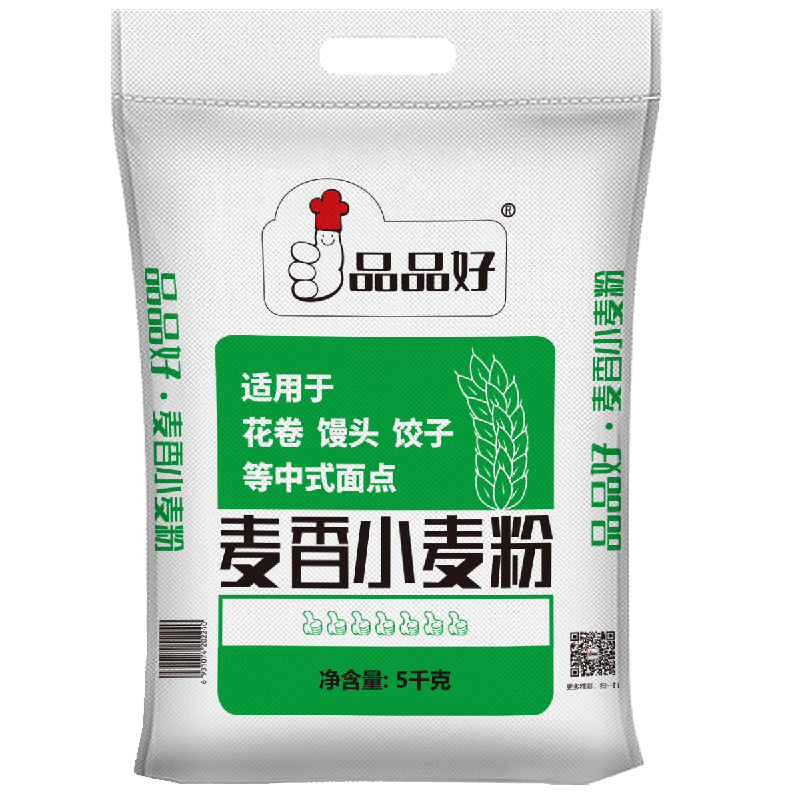 品品好麦香 小麦粉 中筋面粉 5kg  9.9元