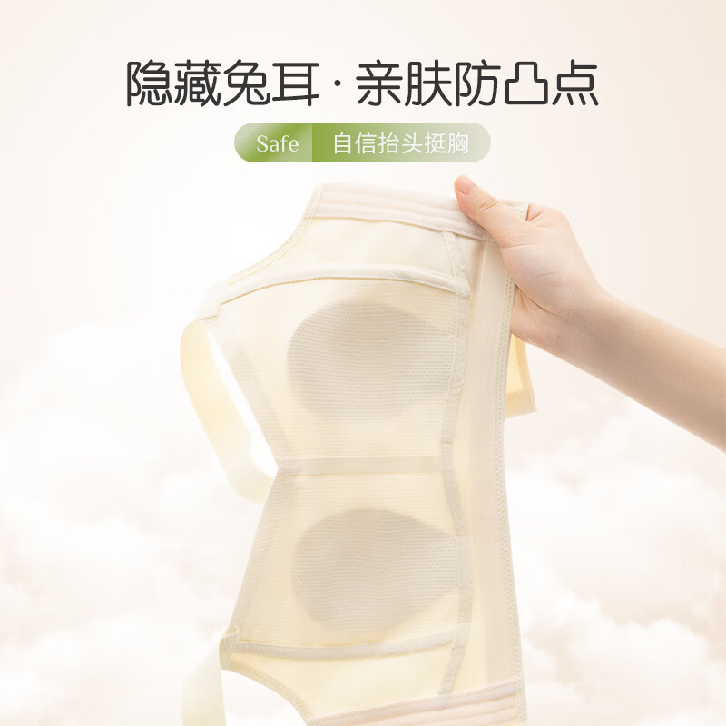 猫人内衣女大胸显小聚拢收副乳上托薄款无痕加大防下垂美背吊带文胸罩 【提拉聚拢】杏肤色 4XL 【建议尺码165-180斤】