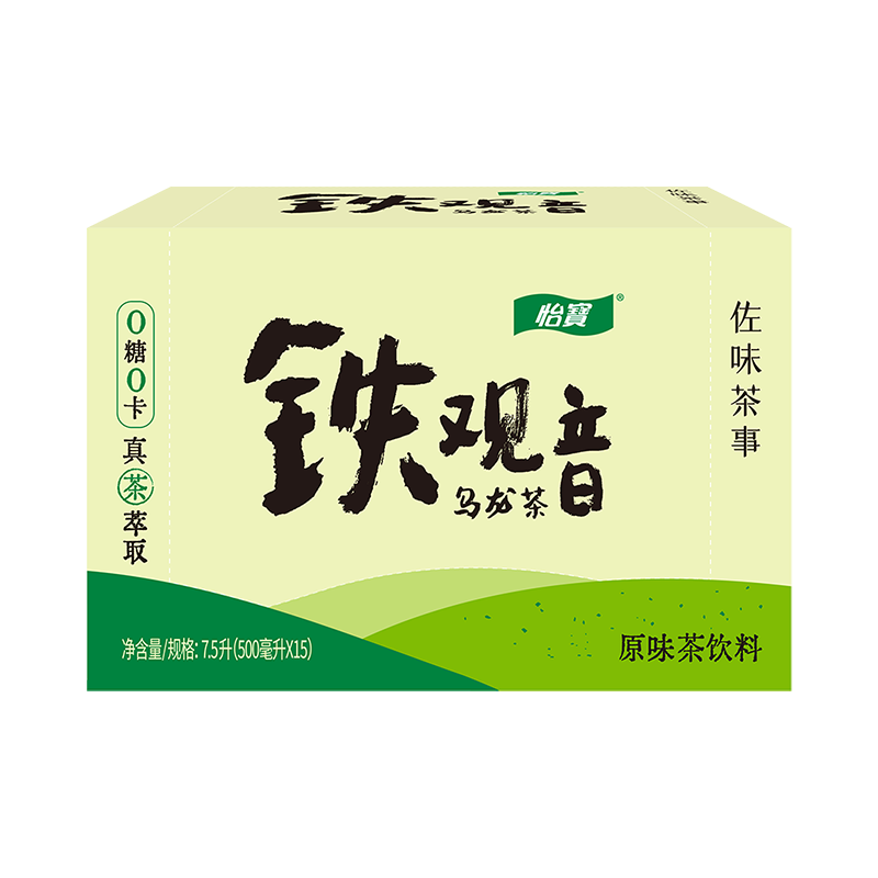 怡宝佐味茶事铁观音原味茶饮料500ml 15瓶茶香本味乌龙茶 25年8月起产 铁观音乌龙茶 500mL*15瓶