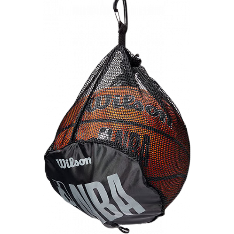 威尔胜NBA简约LOGO运动篮球包抽绳袋挂钩网兜收纳配件 【1颗装】WTBA70040