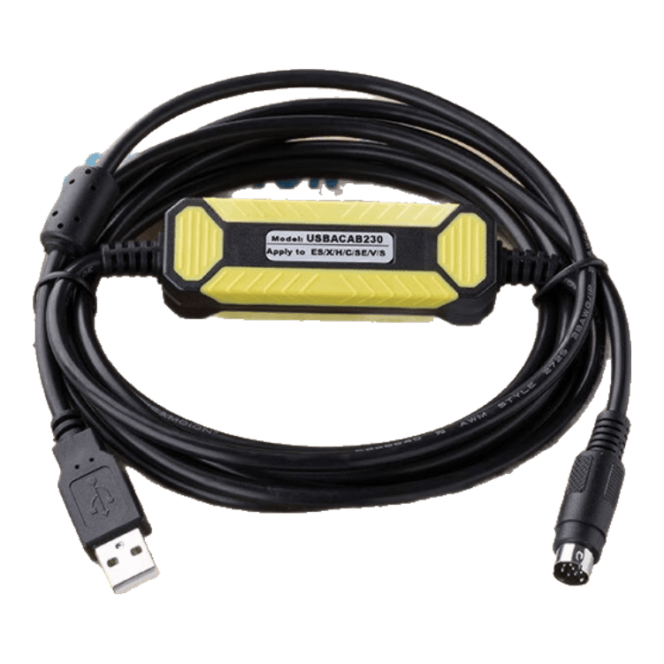 ��ĪѸ ����̨��PLC��̵���DVP ES EX EHϵ�б��ͨѶ������������USBACAB230 �����úڡ�2.5�׻�����48Ԫ
