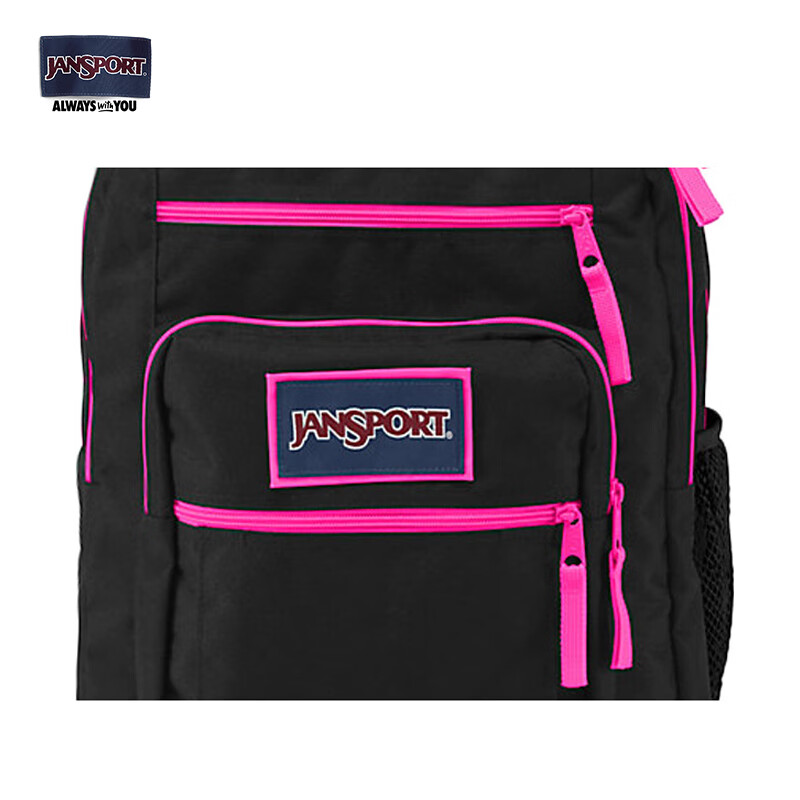 JANSPORT杰斯伯双肩包男士背包高中大学女书包TDN7 T75K1J0 曝光黑