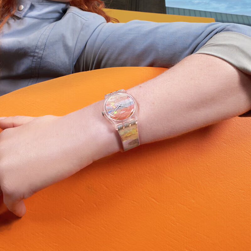 斯沃琪(Swatch)瑞士手表 猩红的夕阳 变色生日礼物男女时尚石英手表 【精美礼袋】猩红的夕阳 SO28Z700