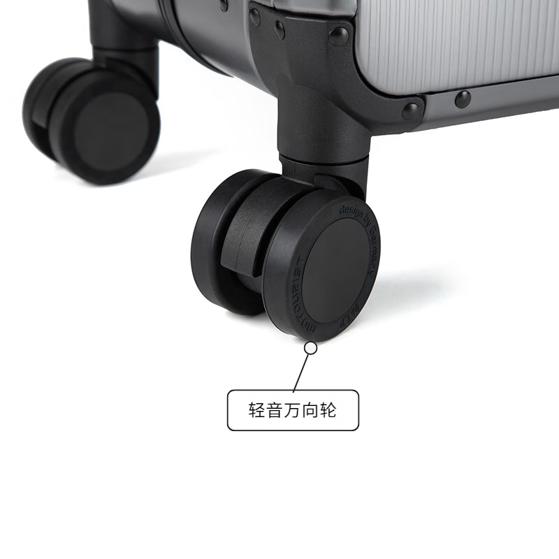 Walker Shop品牌行李箱全铝镁合金宽拉杆箱商务登机箱男女万向轮密码旅行箱子 经典黑 20英寸 【可登机】