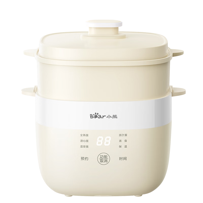 小熊（Bear）煮蛋器 蒸蛋器 温泉蛋机 智能定时自动断电 煮鸡蛋神器溏心蛋茶叶蛋 小型蒸锅早餐一体机ZDQ-T10Y2