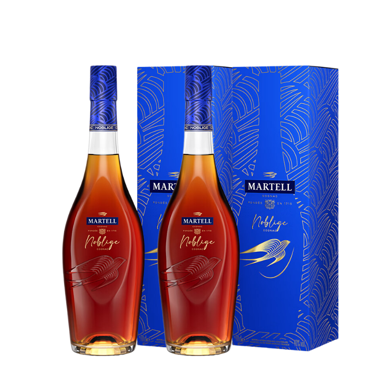 马爹利（Martell） 名士vsop 干邑白兰地 洋酒 350ml*2 双支