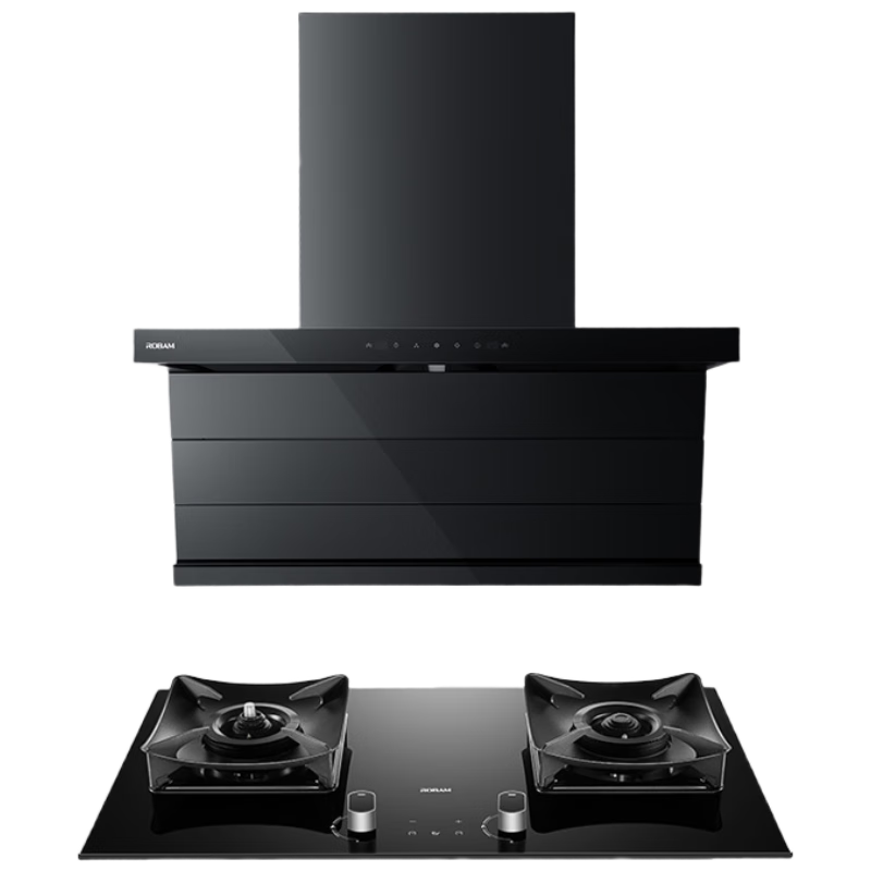 老板（Robam）【爆款小黑翼D1P】顶侧双吸pro超薄抽吸油烟机27大吸力静音一级能效配燃气灶+55B7A(液化气)