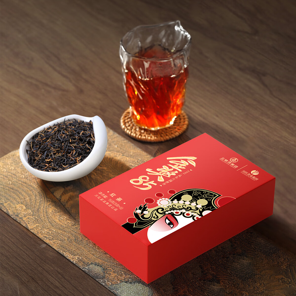 五粮液（WULIANGYE）川红非遗特级金奖85盒装红茶15g四川特产