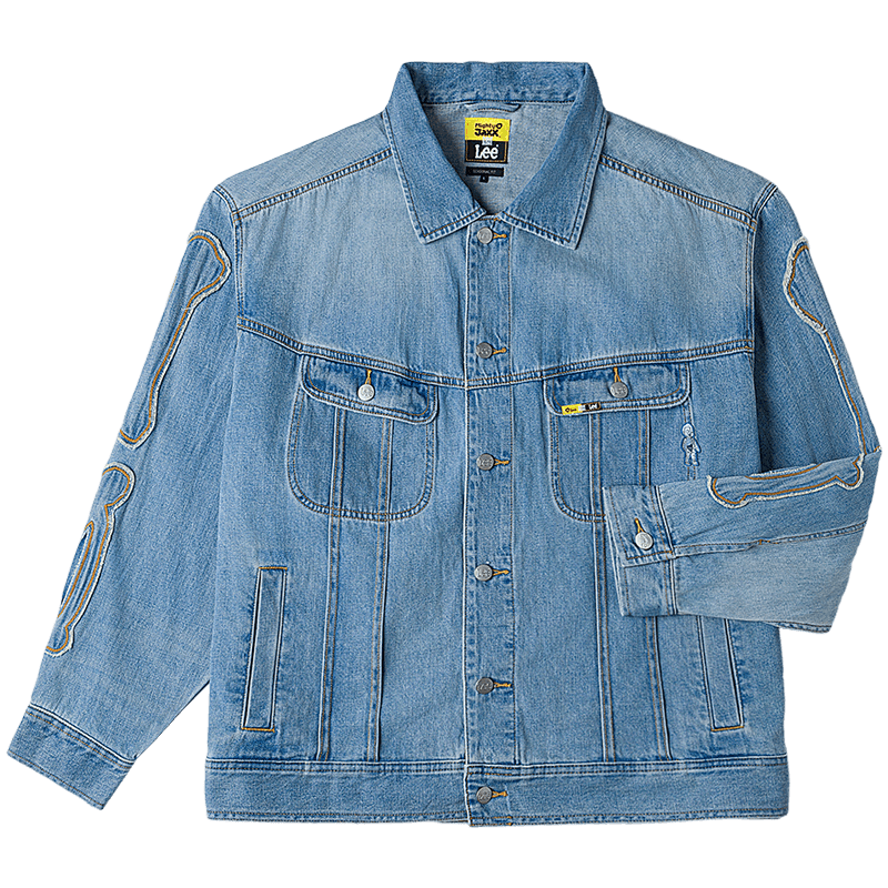 Lee【MIGHTY JAXX联名】Lee商场同款25早秋新舒适版男女同款牛仔外套 浅蓝色（尺码偏大，拍小一码） M